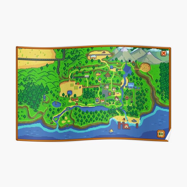 Stardew Valley Map Poster