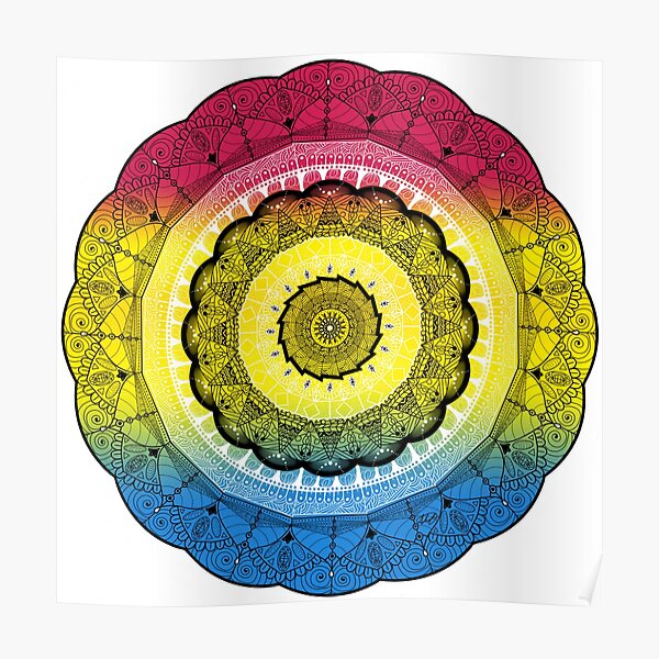 Lgbt Pride Mandala Pan Pride Poster For Sale By Castle98 Redbubble