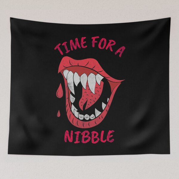 Item preview, Viscous Nasty Dripping Vampire Lips for Halloween. Time for a Nibble! designed and sold by UrTops.