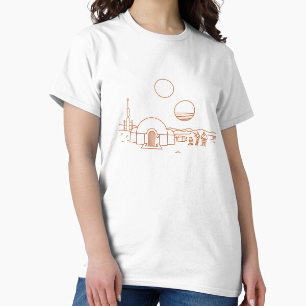 Vista previa del artículo con la obra «Viajes antiguos a Tatooine», diseñado y vendido por chillstudio.