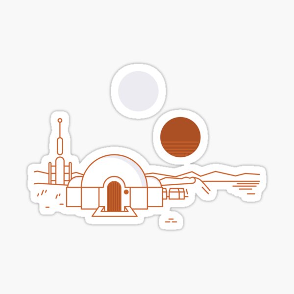 Vista previa del artículo con la obra «Viajes antiguos a Tatooine», diseñado y vendido por chillstudio.