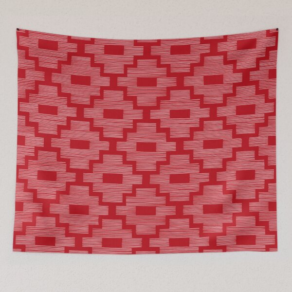 Item preview, Holly Berry Red Birdseye Weave designed and sold by ColorObsession.
