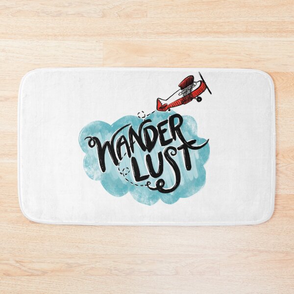 Item preview, Wanderlust Typographic Airplane designed and sold by Jamie Stryker.