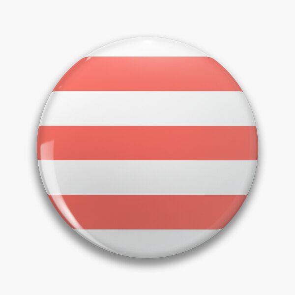 Item preview, Coral and White Thick Horizontal Stripes designed and sold by ColorObsession.