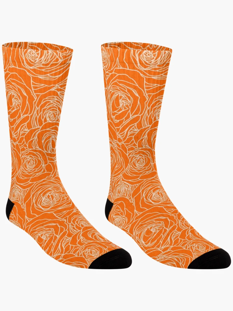 Thumbnail 3 of 5, Socks, Marmalade Roses designed and sold by ColorObsession.