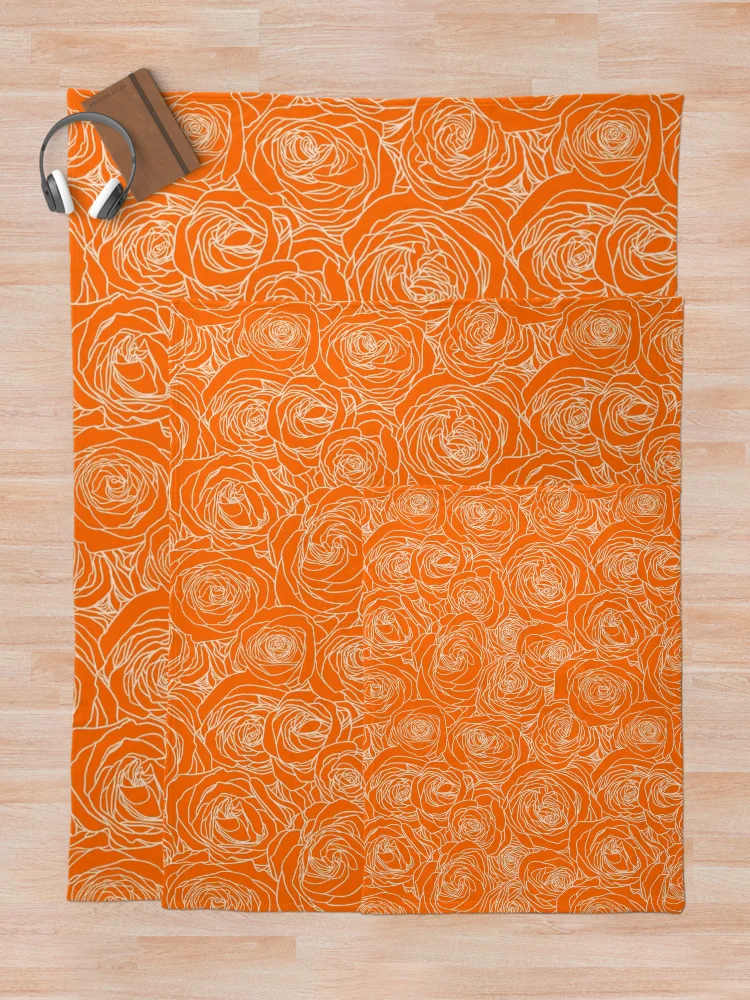 Thumbnail 5 of 6, Throw Blanket, Marmalade Roses designed and sold by ColorObsession.