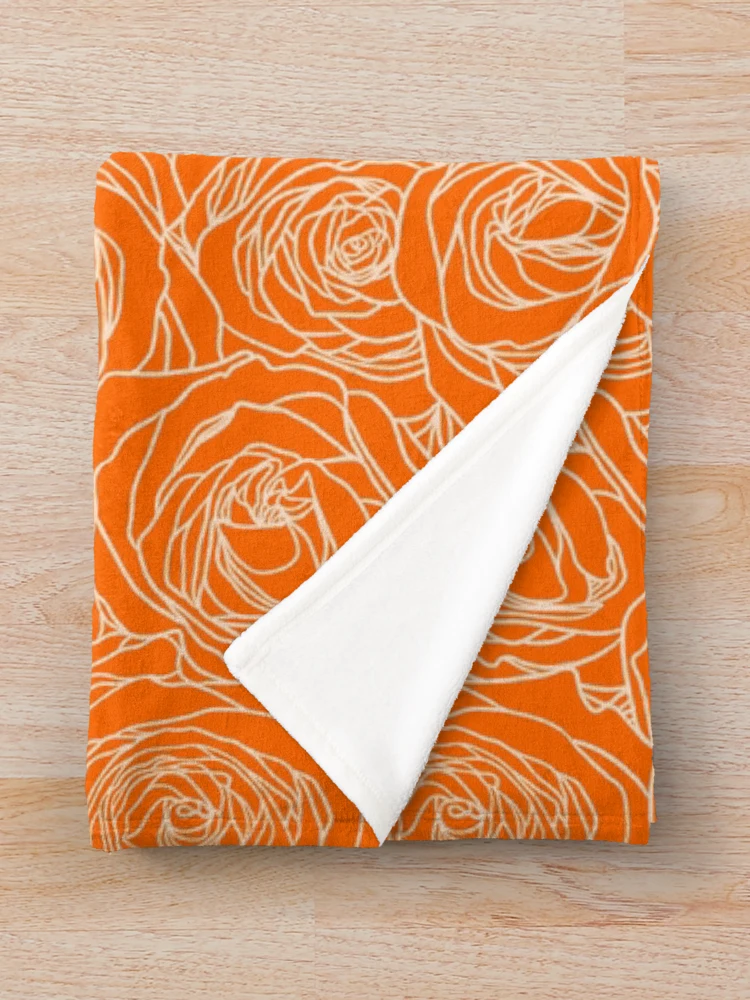 Thumbnail 3 of 6, Throw Blanket, Marmalade Roses designed and sold by ColorObsession.