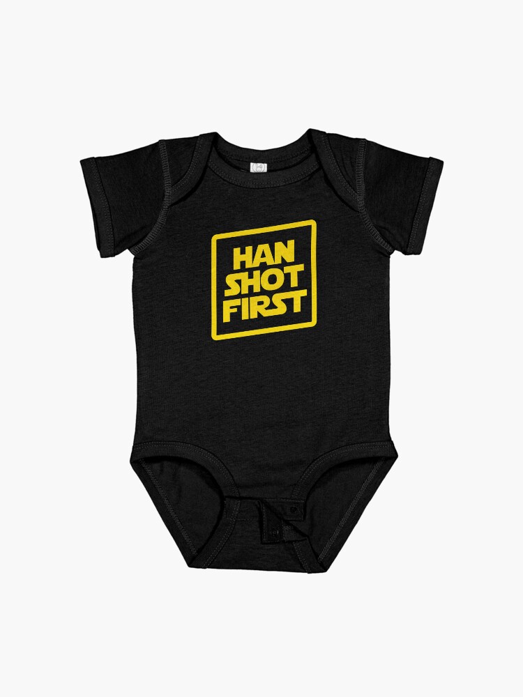 Thumbnail 1 of 2, Baby One-Piece, Han Shot First designed and sold by meandthemoon.