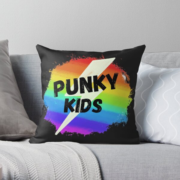 Punky Kids Throw Pillow