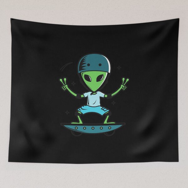 Item preview, Alien with skateboard designed and sold by miminova.
