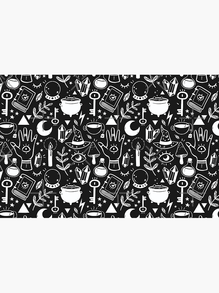 Witchy Things Black White by kattvalk