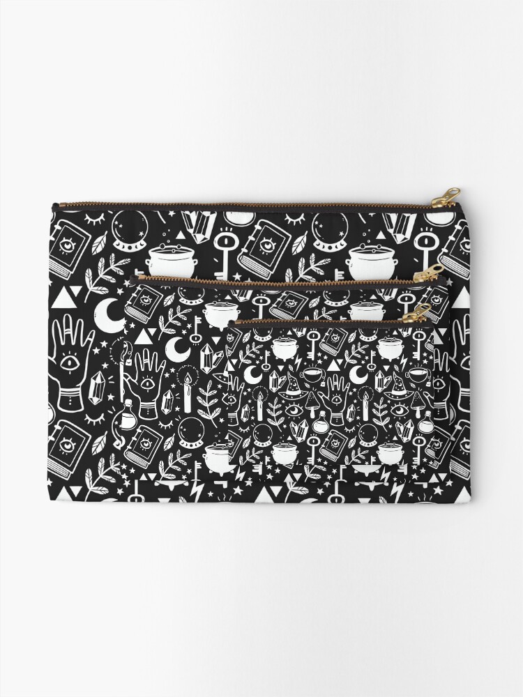 Alternate view of Witchy Things Black White Zipper Pouch