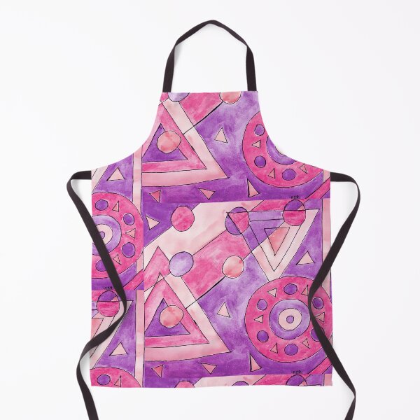 Item preview, pink and purple geometric shape design | watercolor artwork designed and sold by Musiccityartfix.