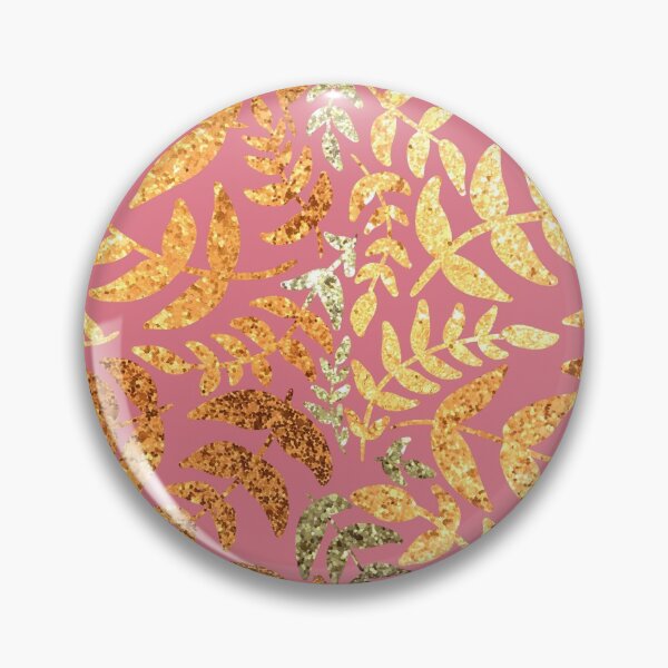 Item preview, Pink metallic gold floral designed and sold by Aimyillustrates.