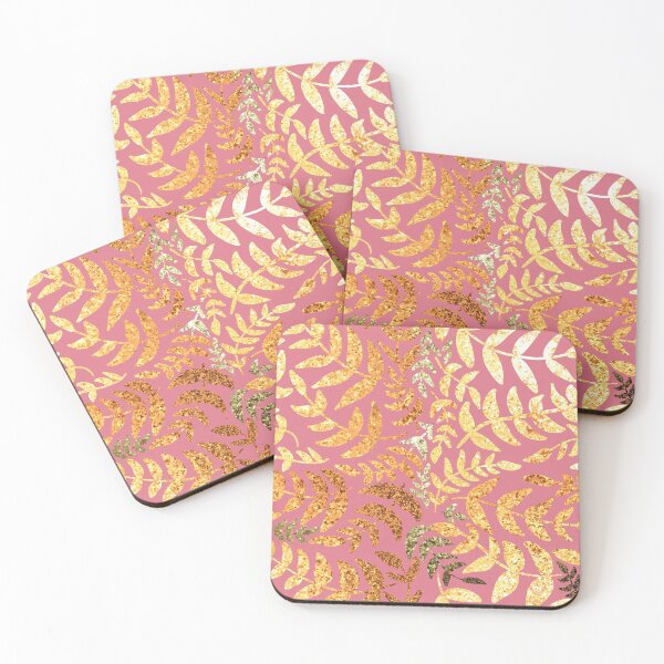 Item preview, Pink metallic gold floral designed and sold by Aimyillustrates.