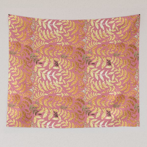 Item preview, Pink metallic gold floral designed and sold by Aimyillustrates.