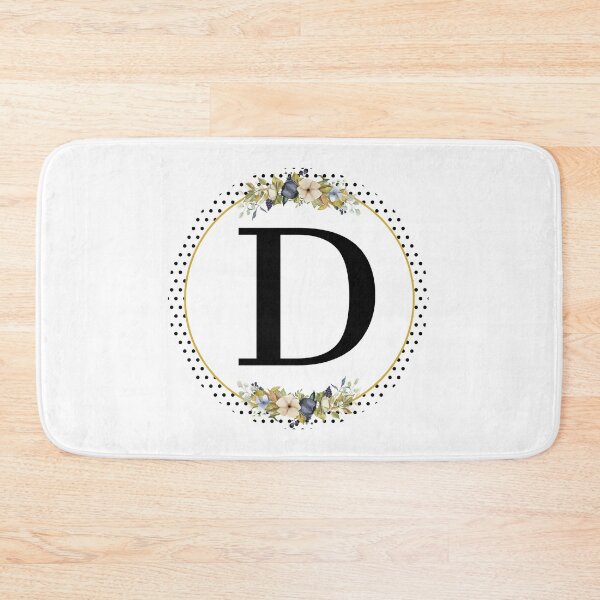 Item preview, Polka Dots Floral Wreath Bouquet Arrangement Monogram Letter D designed and sold by TheFamilyVan.