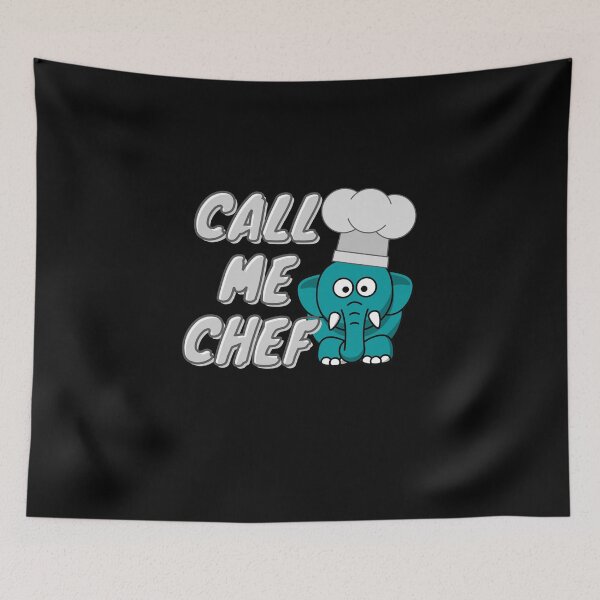 Item preview, Call ME Chef, Cute Elephant With Chef Hat designed and sold by mustardblack.