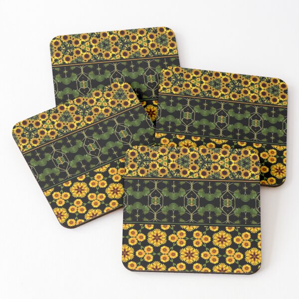 Item preview, sunflowers, yellow flowers, floral mask cute cool watercolor designed and sold by Collagedream.