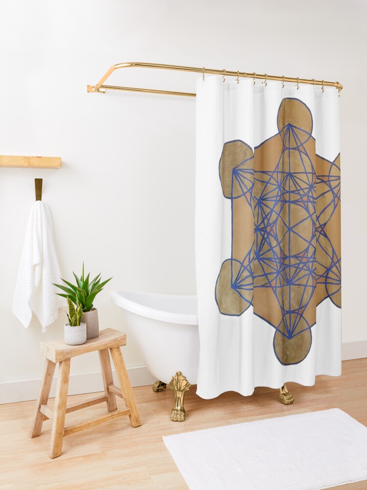 Alternate view of Metatron's Cube 3 ( XL ) Shower Curtain