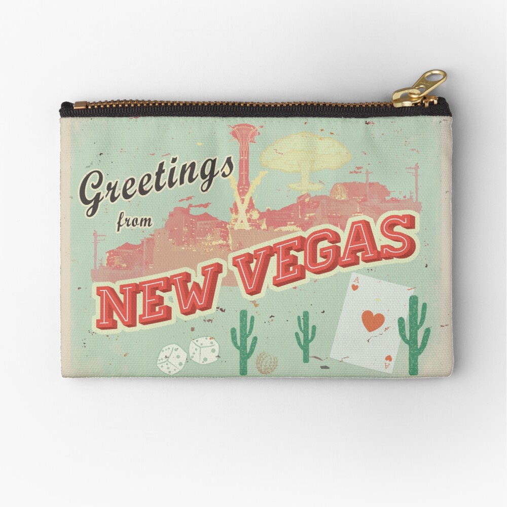 New Vegas Postcard Zipper Pouch