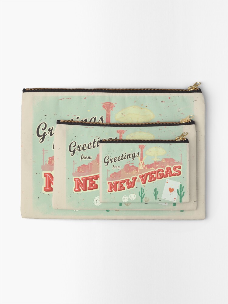 Alternate view of New Vegas Postcard Zipper Pouch