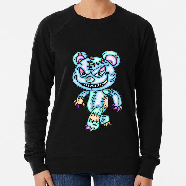 böser Teddy Bär Leichter Pullover