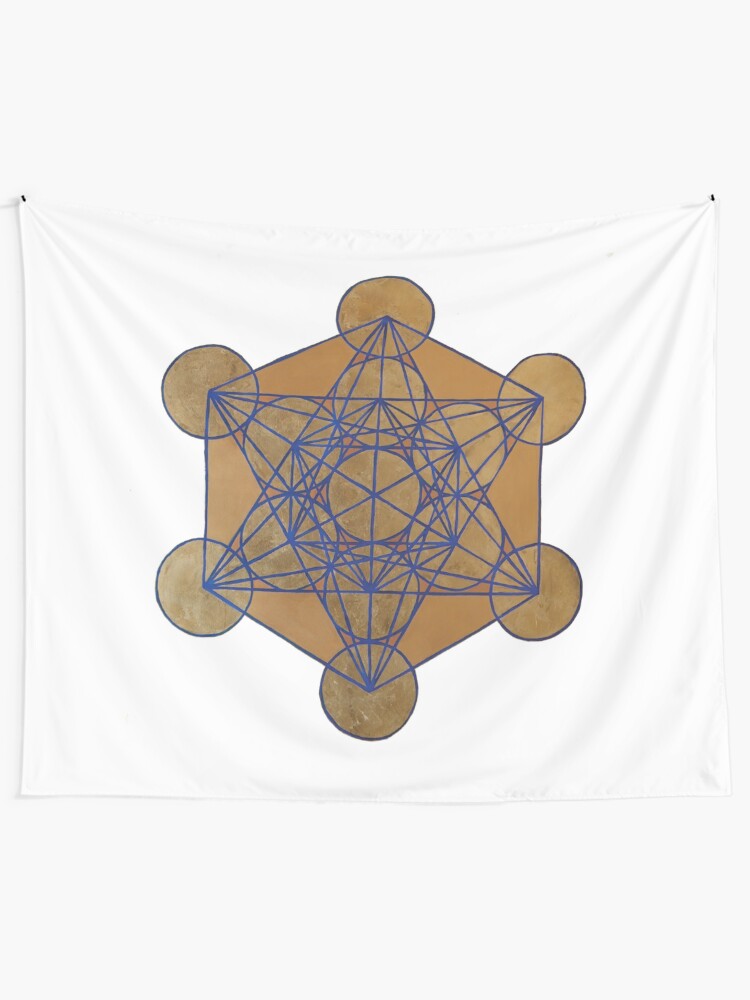 Alternate view of Metatron's Cube 3 ( XL ) Tapestry