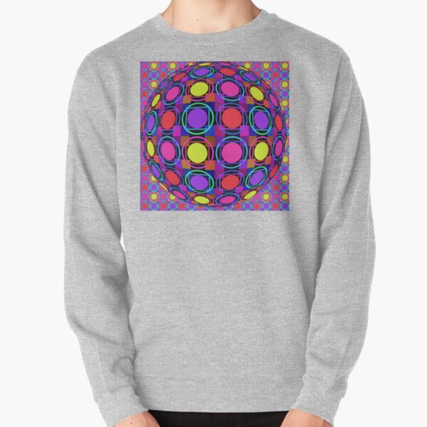 Op Art - Victor Vasarely Inspired Pullover Sweatshirt