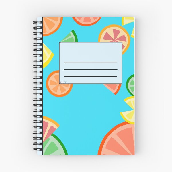 Item preview, Summer Citrus Composition Notebook Blue designed and sold by MechaDino8.