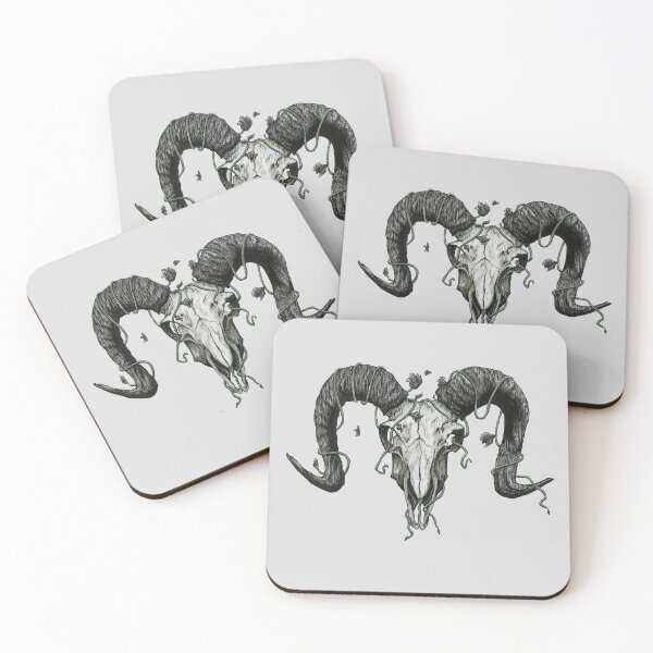 Item preview, Forested Ram Skull designed and sold by Cillian O'Keeffe.