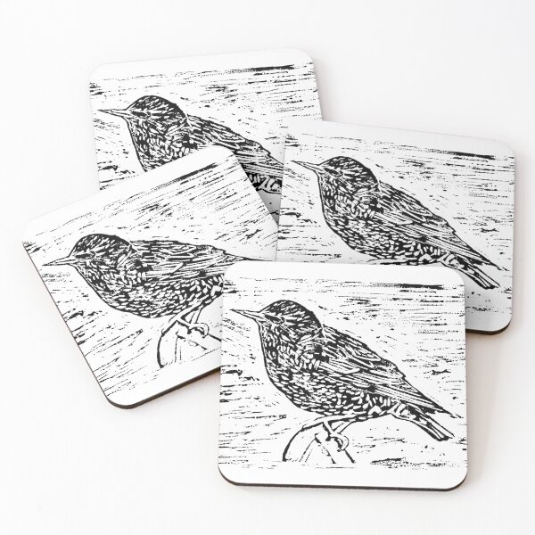 Item preview, Starling Linoprint designed and sold by AmyHuntPhotos.
