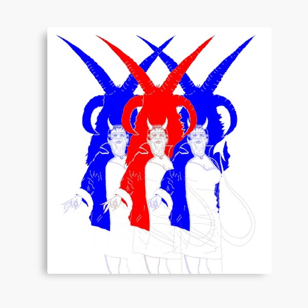 Item preview, Lady & Goat - Red & Blue designed and sold by ernestjramon.