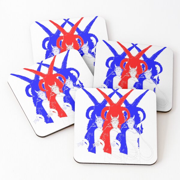 Item preview, Lady & Goat - Red & Blue designed and sold by ernestjramon.
