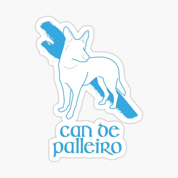 Can de Palleiro (versión azul - blanco relleno) Pegatina