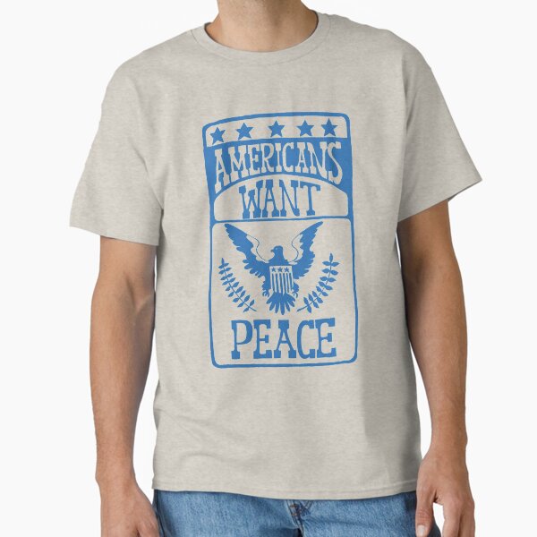 Item preview, Anti-Vietnam War: 'AMERICANS WANT PEACE': The Original in Blue on Cream designed and sold by Day Chapman.