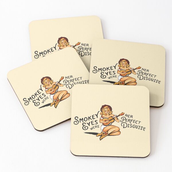 Item preview, Smokey Eyes Were Her Perfect Disguise Tattoo Art Style designed and sold by The Whiskey Ginger Design Shop.