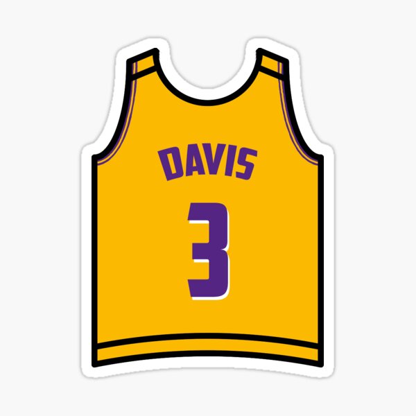 Anthony Davis 2021 Blue Jersey for Los Angeles Lakers - NBA Removable Wall Decal Giant Athlete + 2 Wall Decals 36W x 55H