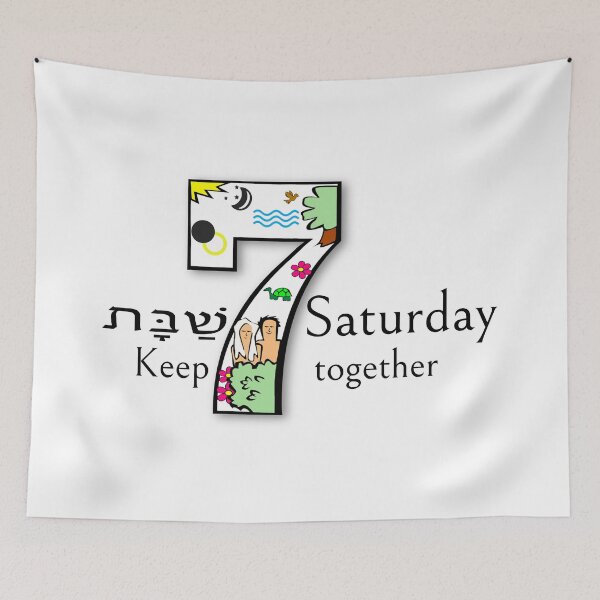 Item preview, "Shabbat Shalom" item to keep Shabbat together Shabbat Shalom. Seventh-day. designed and sold by Beitili.