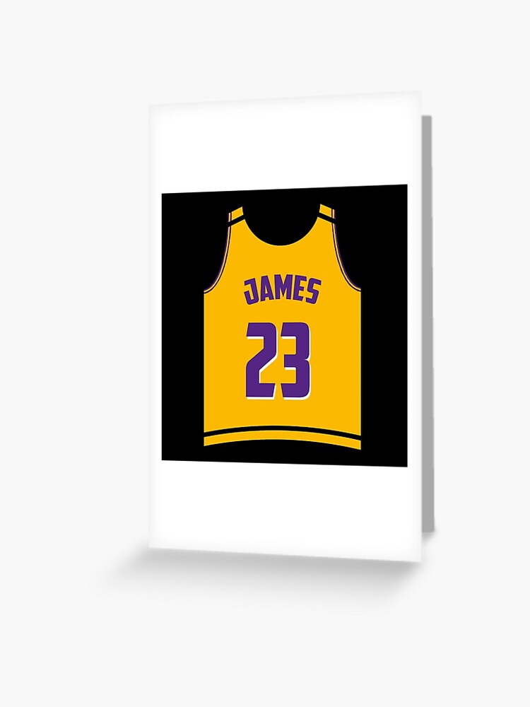 LeBron James Jersey Back Greeting Card for Sale by JJMoe7