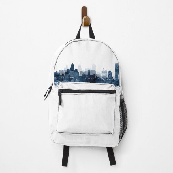 Item preview, Buffalo Skyline Blue Watercolor Print by Zouzounio Art designed and sold by zouzounioart.