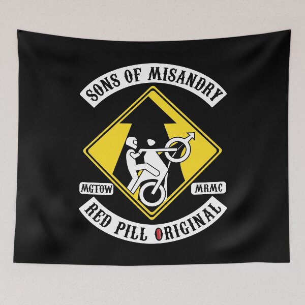 Item preview, Sons of Misandry Red Pill Original MGTOW MRMC - Kutte designed and sold by RedPillGarage.