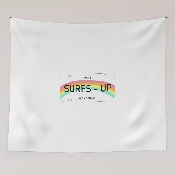 Item preview, Surfs Up Beach Licence Plate designed and sold by crazychameleon.