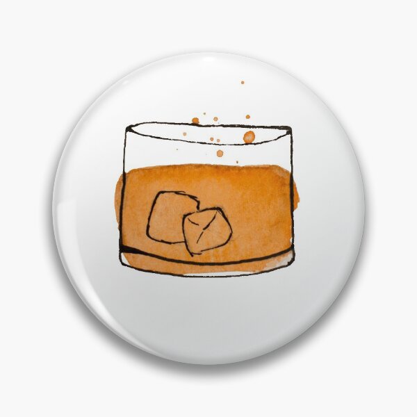 Item preview, hand painted whiskey in a glass designed and sold by lillylanemarket.