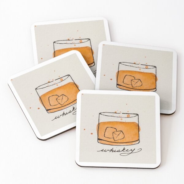 Item preview, hand painted whiskey in a glass designed and sold by lillylanemarket.