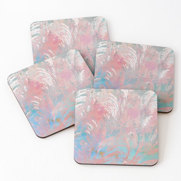 Item preview, Christmas Frost Pattern - Peach Aqua designed and sold by AndreaHelmArt.