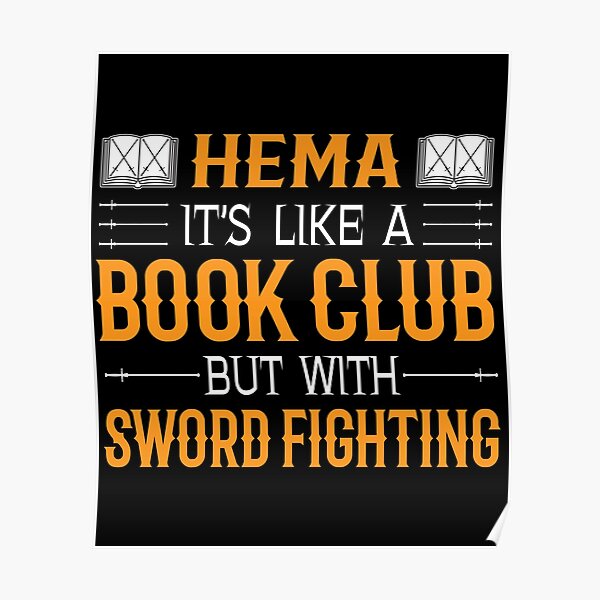 HEMA Historical European Martial Arts Sword Fighting Book Club Fencing Poster