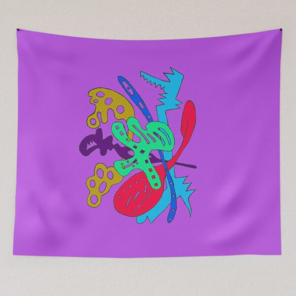 Item preview, Abstract forms on purple designed and sold by Melvyn Kahan.