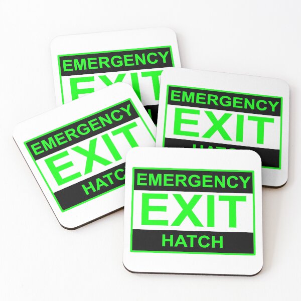 Item preview, Emergency Exit Hatch Sign Design Art Fun Ideas designed and sold by SumoShark.