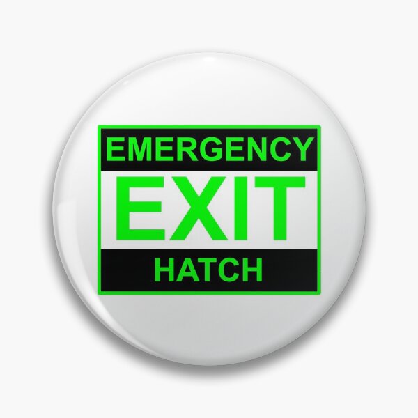 Item preview, Emergency Exit Hatch Sign Design Art Fun Ideas designed and sold by SumoShark.